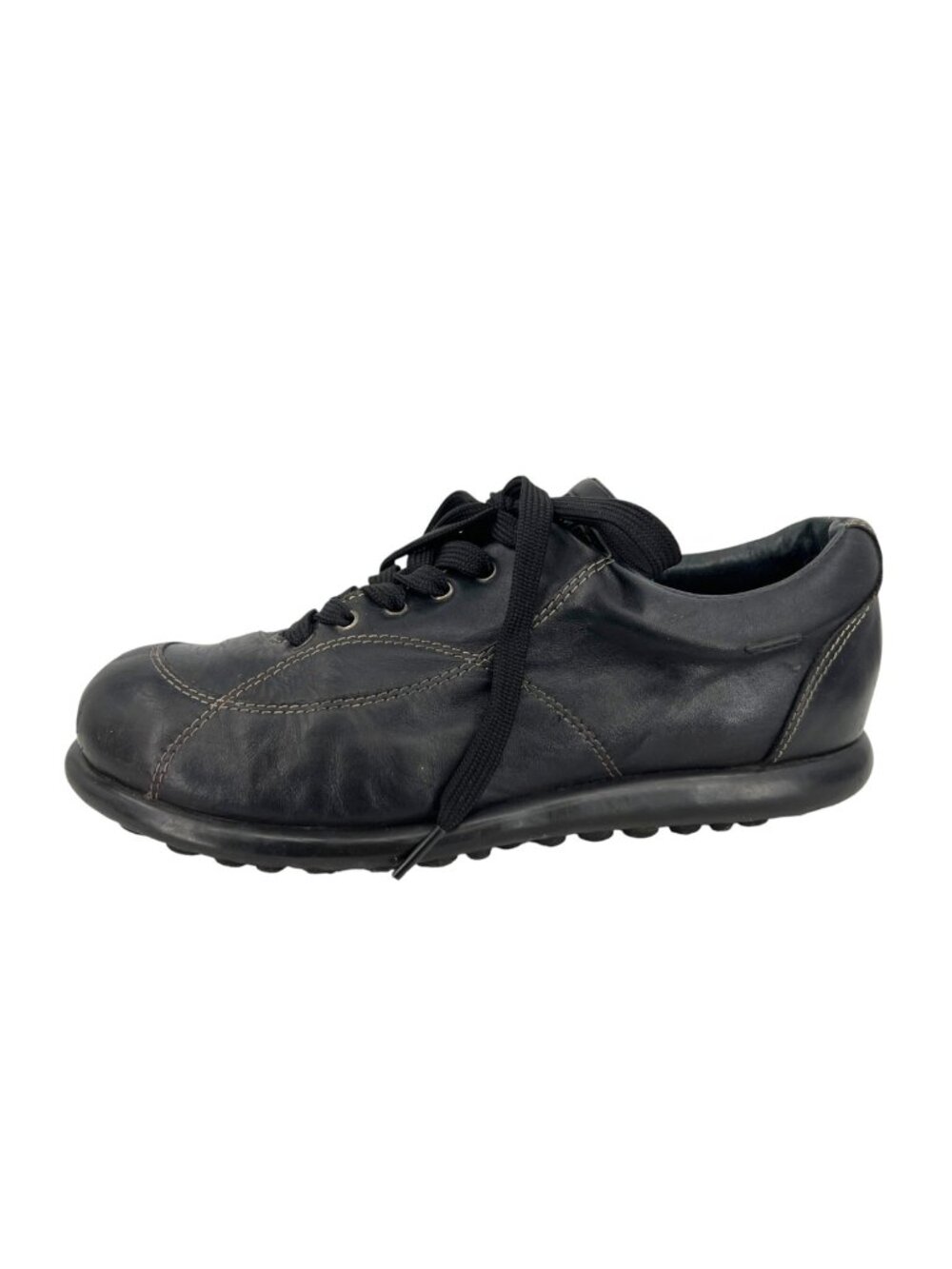 Camper Pelotas Ariel Black Leather Lace-Up Comfort Sneakers Size 39 EU 8.5 US